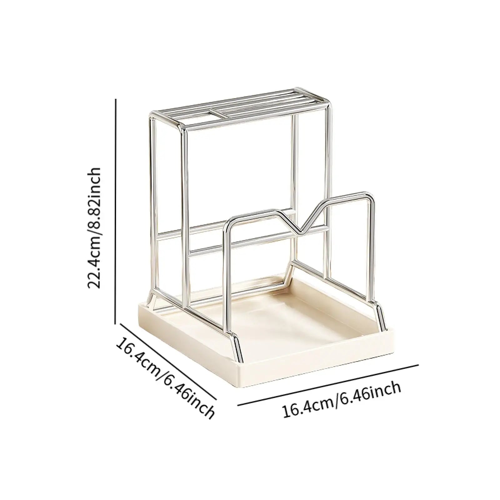 Stainless Steel Pot Lid Storage Rack Multifunction Cutting Board Kitchen Placement Rack Pot Utensils For Household Kitchen Rack