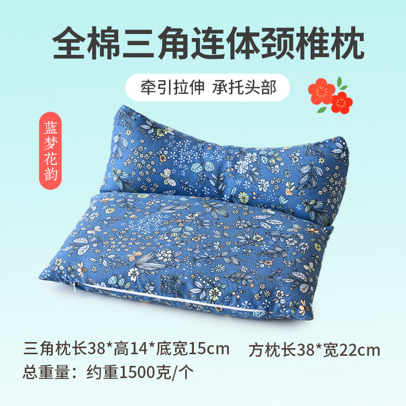 Wholesale Pure Cotton Pure Buckwheat Shell Diamond Cervical Pillow Household Adult Waist Pillow Nap Pillow Wholesale Buckwheat Pillow