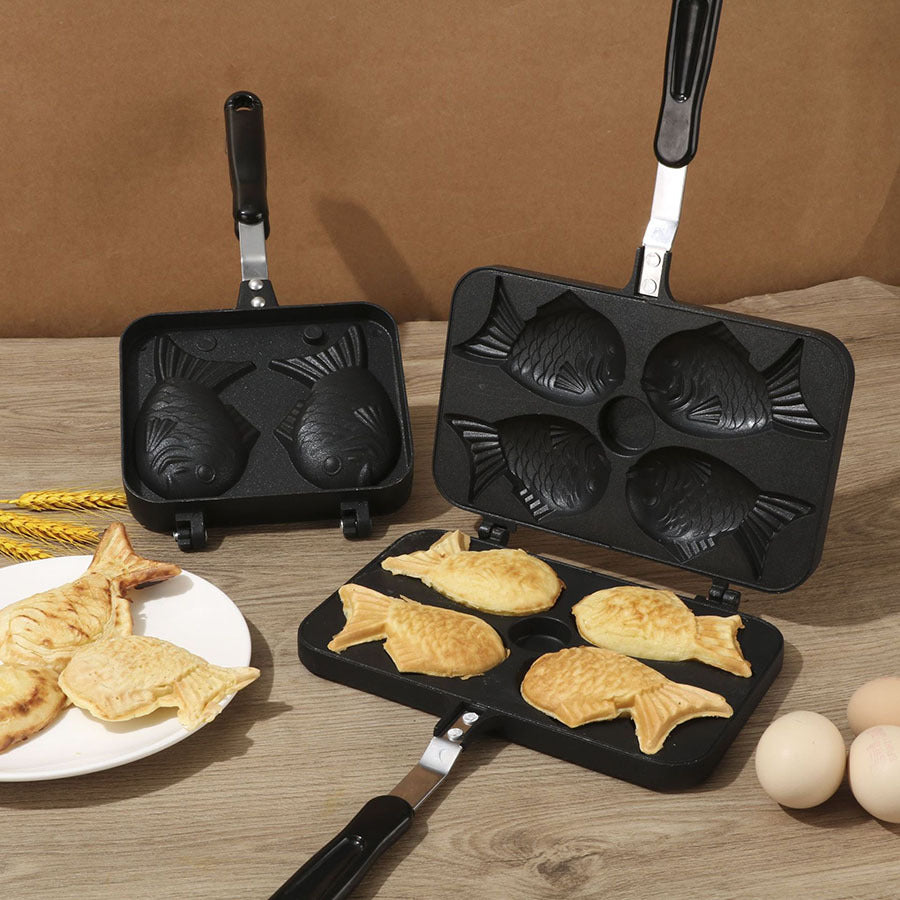 Foreign Trade Cross-Border Direct Sales Aluminum Waffle Snapper Barbecue Plate Frying Pan Mold Uncoated Non-Stick Pan Wholesale