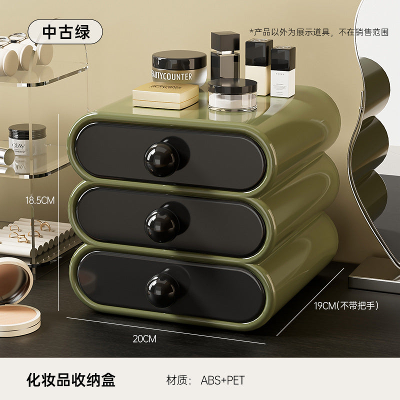 Drawer-Type Cosmetic Storage Box, High-End Home Bedroom Desktop Storage Box, Can Be Used to Store Cosmetics Storage Rack