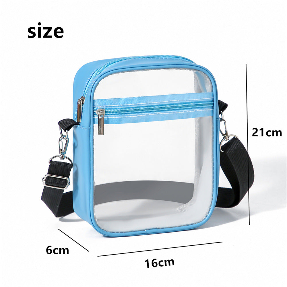 Waterproof PVC Transparent Small Square Bag Portable Makeup Wash Bag Swimming Bag Travel Beach Bag Daily Collocation Storage