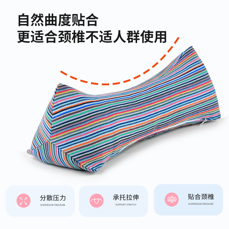 Wholesale Pure Cotton Pure Buckwheat Shell Diamond Cervical Pillow Household Adult Waist Pillow Nap Pillow Wholesale Buckwheat Pillow