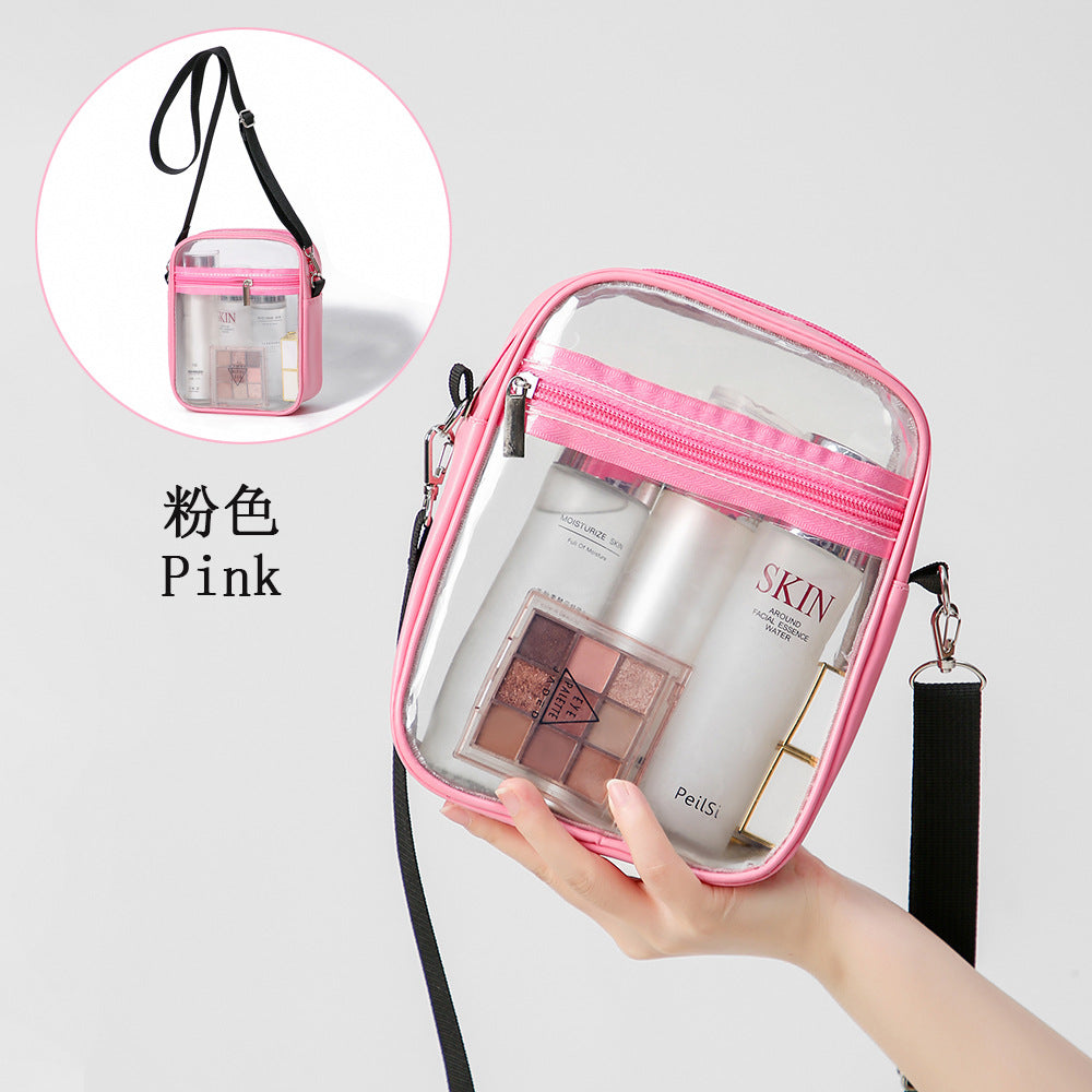 Waterproof PVC Transparent Small Square Bag Portable Makeup Wash Bag Swimming Bag Travel Beach Bag Daily Collocation Storage