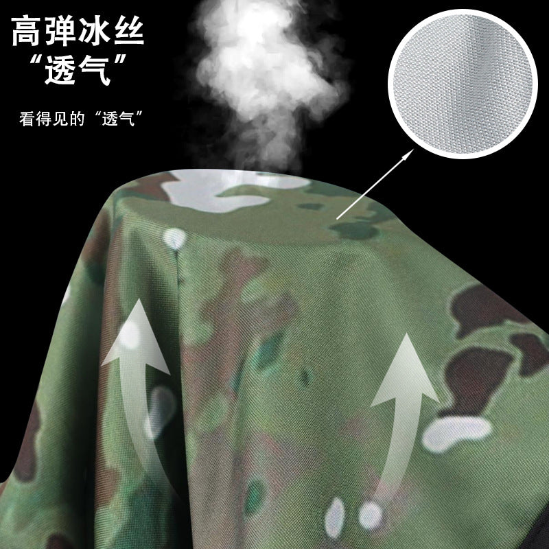 Cross-border balaclava jungle camouflage face mask sweat-absorbent breathable quick-drying outdoor military fan tactical headgear