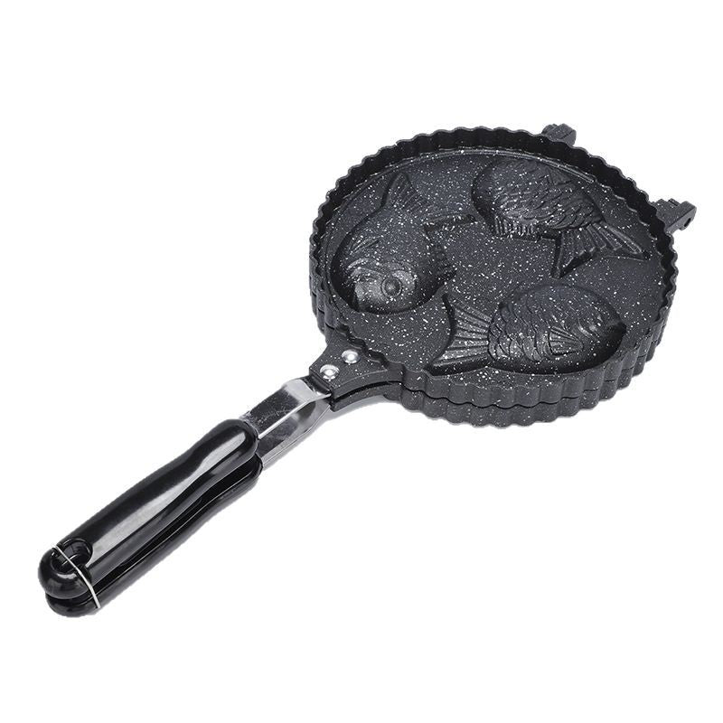 Foreign Trade Cross-Border Direct Sales Aluminum Waffle Snapper Barbecue Plate Frying Pan Mold Uncoated Non-Stick Pan Wholesale