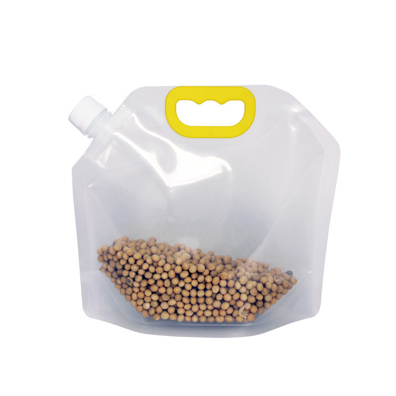 Grain Storage Bag Household Kitchen Transparent Rice Moisture-proof Sealed Packaging Bag Thickened Portable Suction Mouth Bag