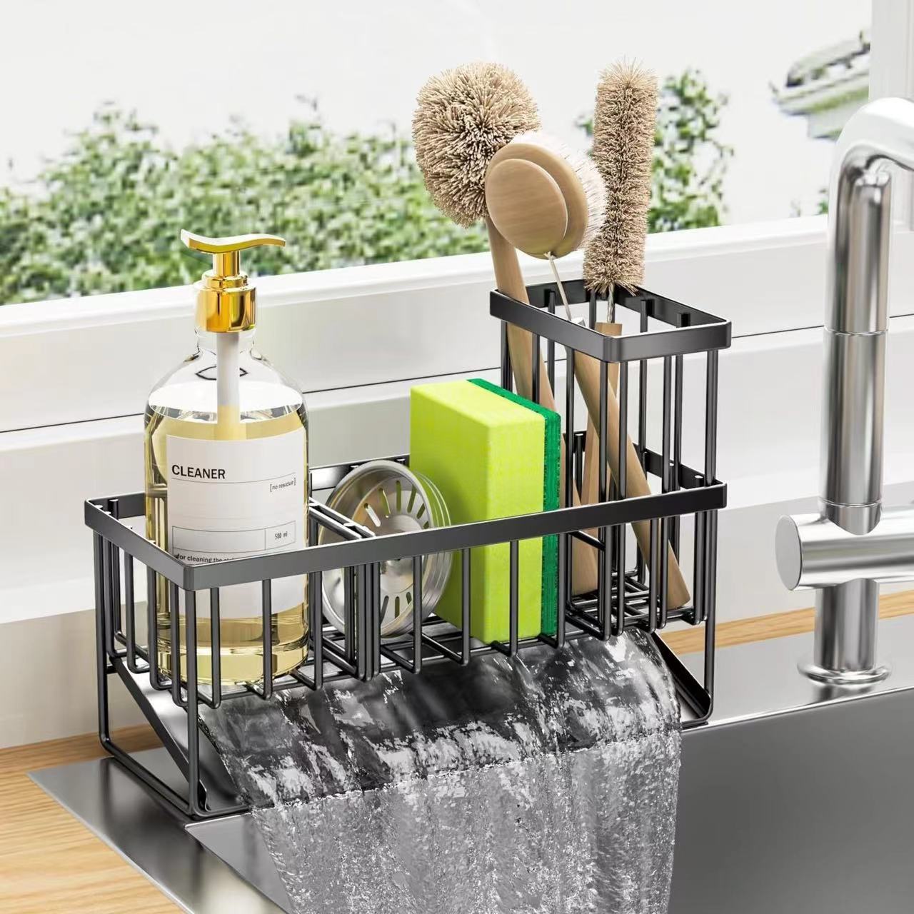 Cross-border Rack Kitchen Rack Sponge Drying Rack Sink Countertop Drying Blue Multi-functional Rack Storage Rack