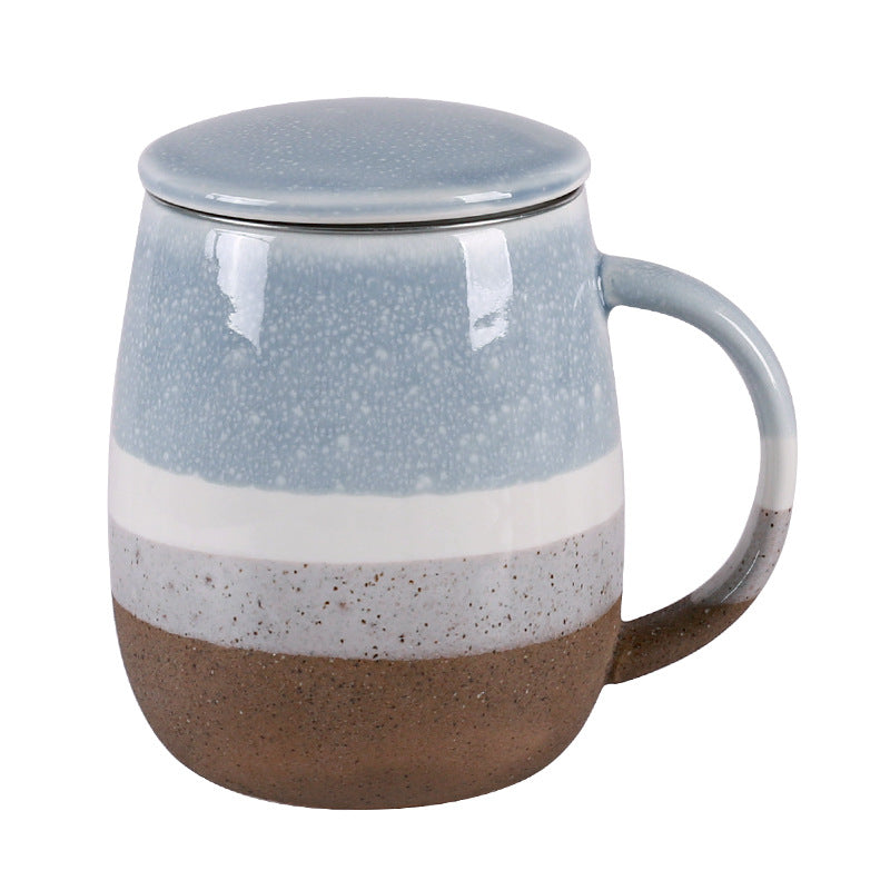 Cross-Border Exclusive Supply of High-End Tea and Water Separation Cups, Suitable for Home and Dormitory Use, Large-Capacity Breakfast Mugs