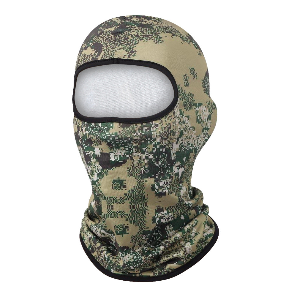 Cross-border balaclava jungle camouflage face mask sweat-absorbent breathable quick-drying outdoor military fan tactical headgear