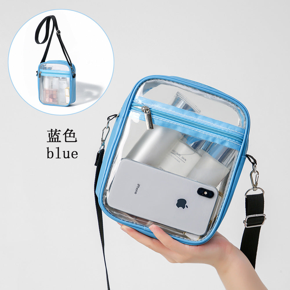Waterproof PVC Transparent Small Square Bag Portable Makeup Wash Bag Swimming Bag Travel Beach Bag Daily Collocation Storage