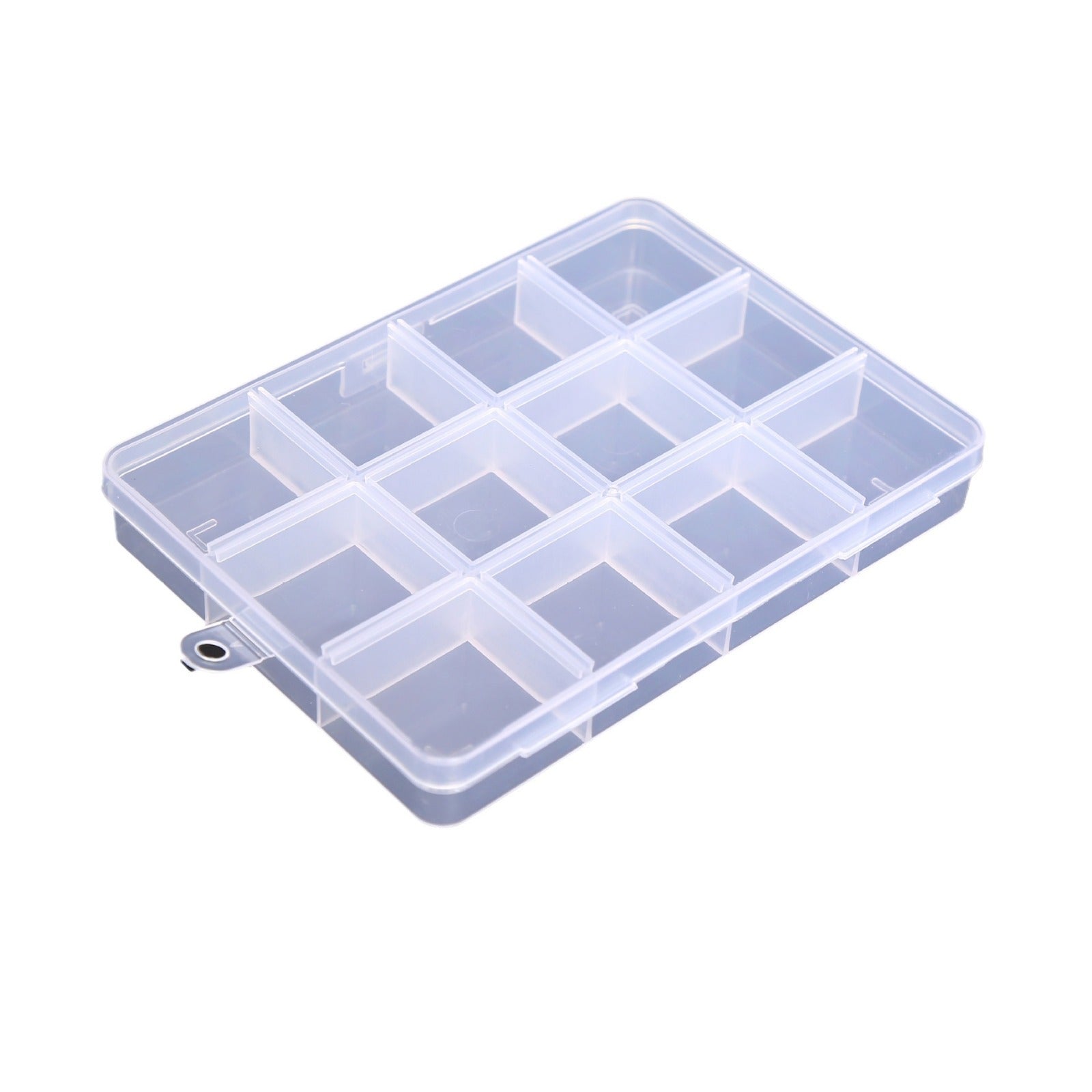 Fixed 24 grid transparent storage box with card slot pp plastic box nail nail box DIY storage box wax grain goo card box