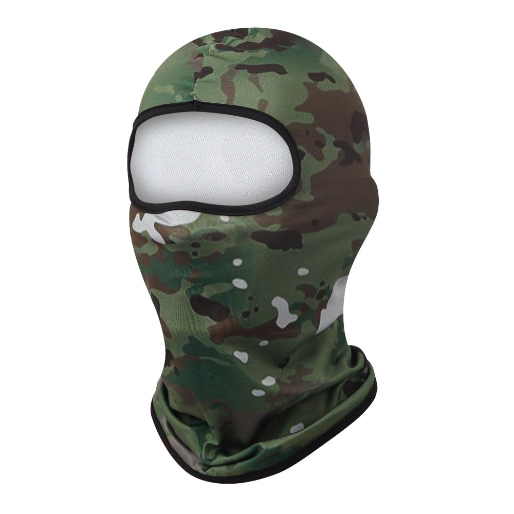 Cross-border balaclava jungle camouflage face mask sweat-absorbent breathable quick-drying outdoor military fan tactical headgear