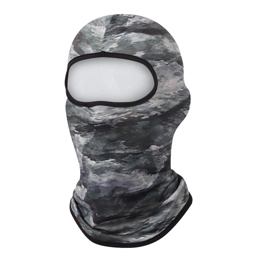Cross-border balaclava jungle camouflage face mask sweat-absorbent breathable quick-drying outdoor military fan tactical headgear