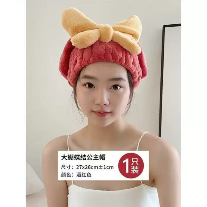 New Style Thickened Wavy Quick-drying Turban Women's Super Absorbent Non-cleaning Dry Hair Towel Super Soft Coral Fleece Dry Hair Cap