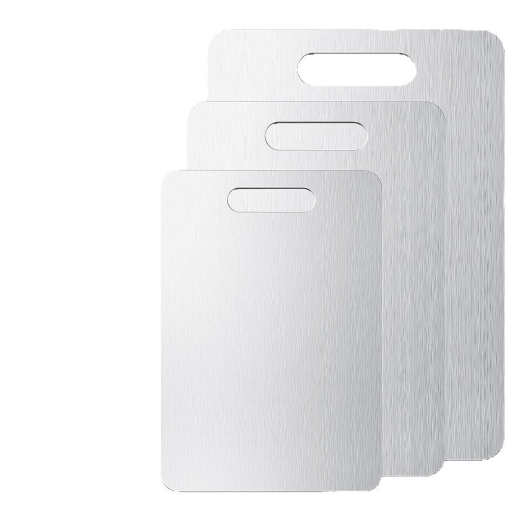 Manufacturer Wholesale Cross-Border 201 Stainless Steel Cutting Board, Thickened Anti-Mold Antibacterial Double-Sided Chopping Board, Kitchen Cutting Board