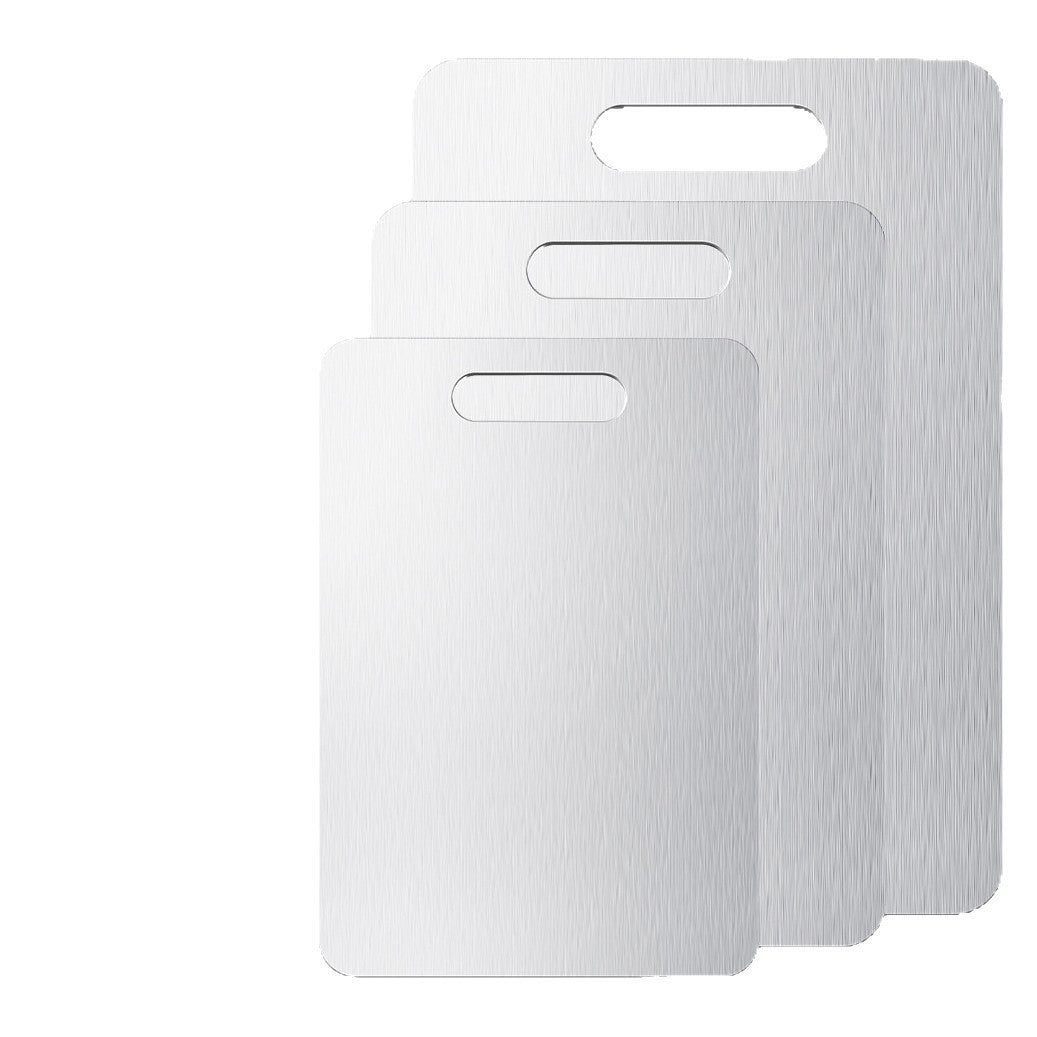Manufacturer Wholesale Cross-Border 201 Stainless Steel Cutting Board, Thickened Anti-Mold Antibacterial Double-Sided Chopping Board, Kitchen Cutting Board