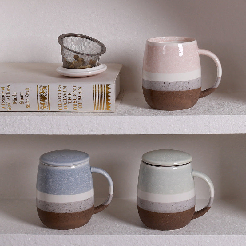 Cross-Border Exclusive Supply of High-End Tea and Water Separation Cups, Suitable for Home and Dormitory Use, Large-Capacity Breakfast Mugs