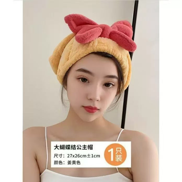 New Style Thickened Wavy Quick-drying Turban Women's Super Absorbent Non-cleaning Dry Hair Towel Super Soft Coral Fleece Dry Hair Cap