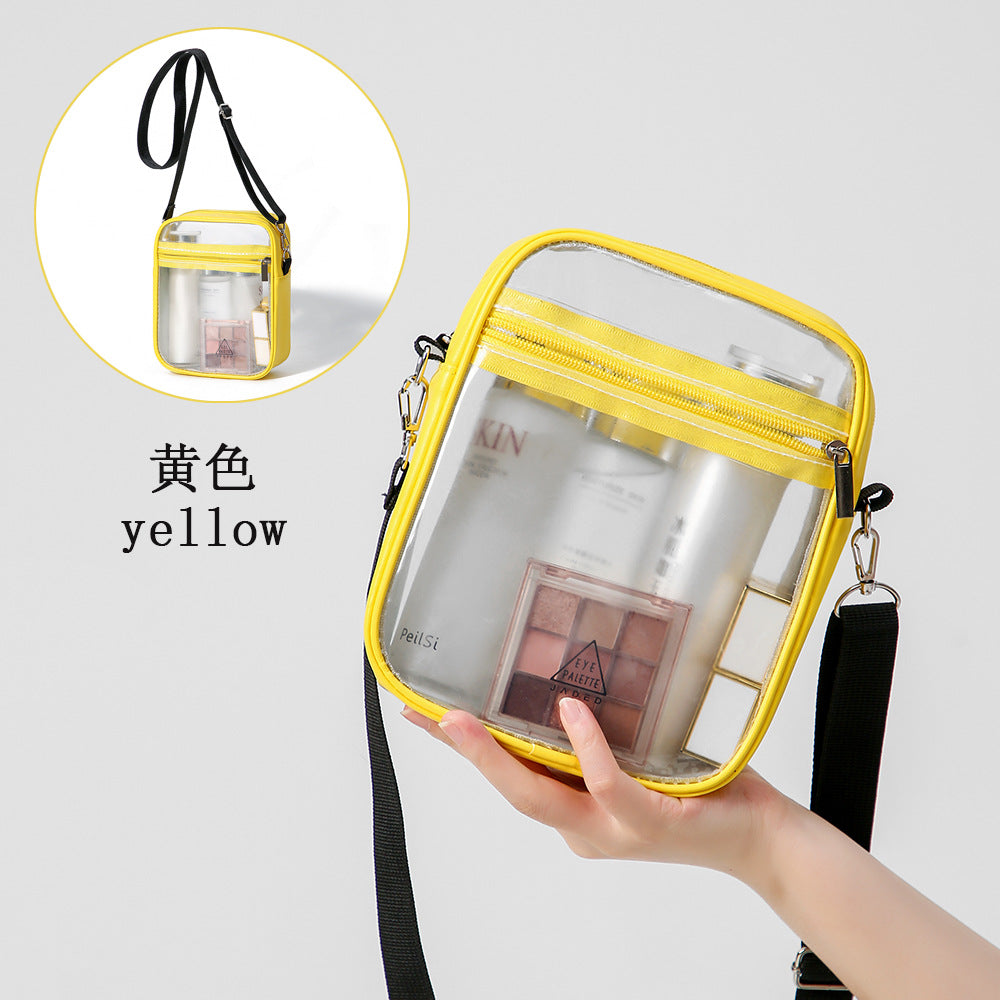 Waterproof PVC Transparent Small Square Bag Portable Makeup Wash Bag Swimming Bag Travel Beach Bag Daily Collocation Storage
