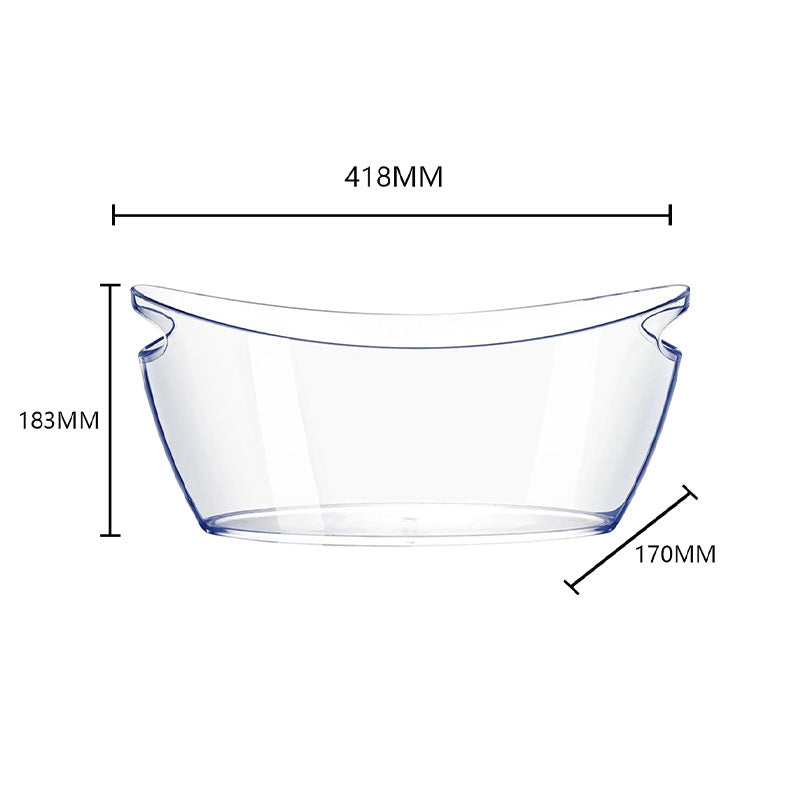 New Cross-Border 5L Plastic Ice Bucket with Handle Ice Bucket Home Bar Wine Bucket