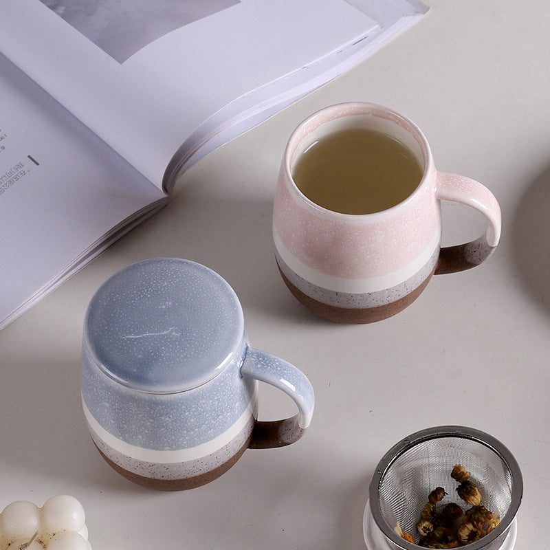 Cross-Border Exclusive Supply of High-End Tea and Water Separation Cups, Suitable for Home and Dormitory Use, Large-Capacity Breakfast Mugs