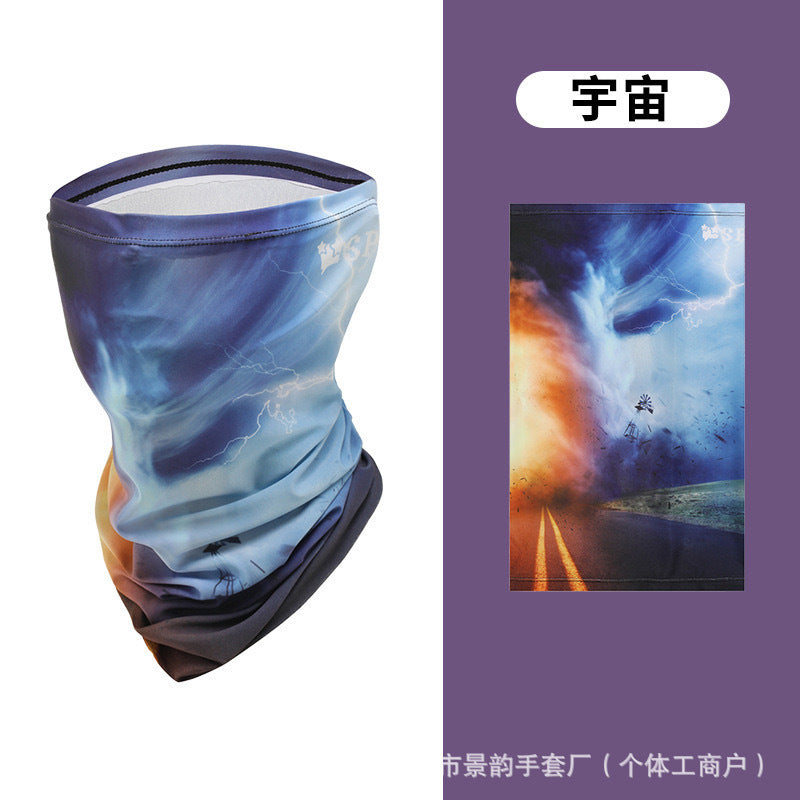 Sun Protection Ice Sleeve Set Cross-Border Ice Silk Sleeve Mask for Driving and Cycling European and American Style Men's Special Sun Protection for Construction Sites