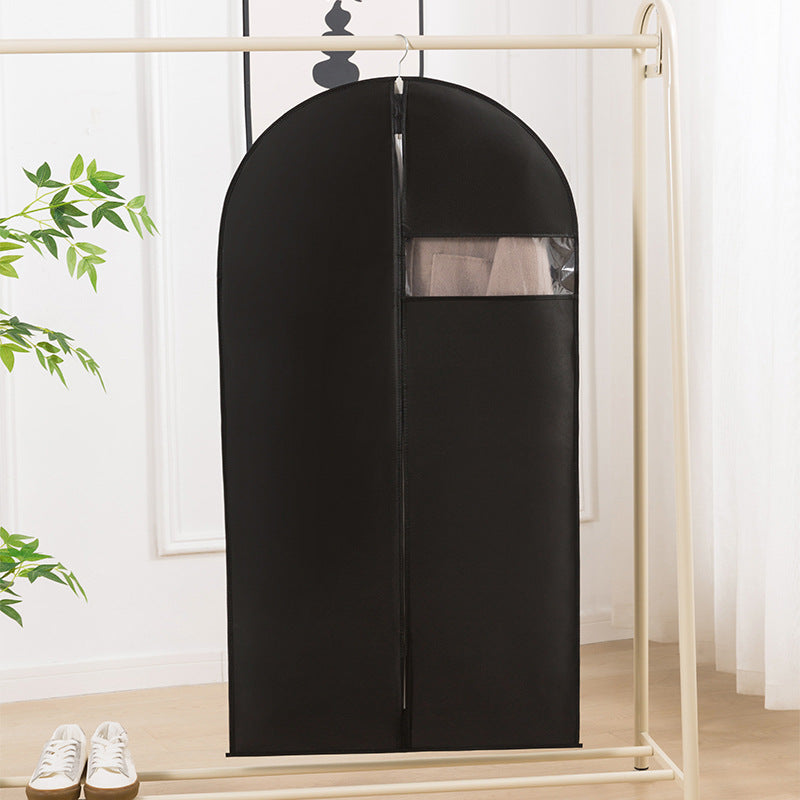 Non-woven Clothes Dust Cover Suit Cover Dust Bag Household Fully-enclosed Storage Cover Hanging Pocket