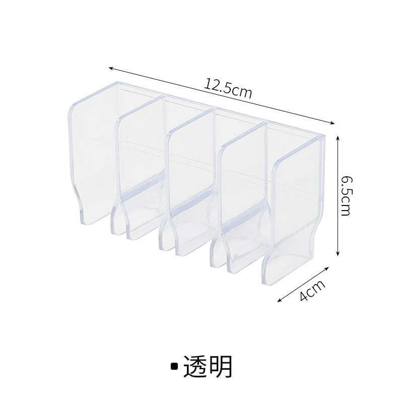 Wall-mounted non-perforated toilet facial cleanser storage rack cosmetics rack mirror cabinet toothpaste drain holder