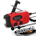 5000Mah Amazon Portable Emergency Radio Multi-Functional Solar-Powered Hand-Cranked Multi-Band Radio