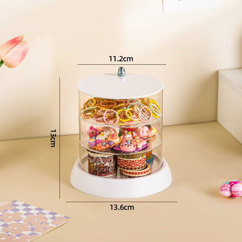 Cross-border TEMU Explosions Hair Accessories Storage Box Rotating Baby Hair Card Headwear Clip Little Girl's Headband Rubber Belt Jewelry