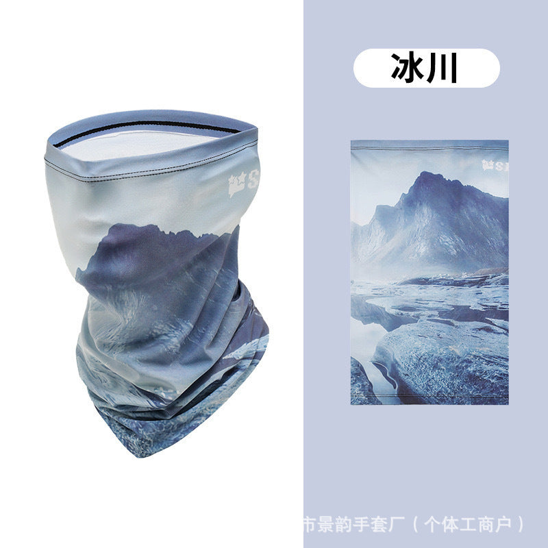 Sun Protection Ice Sleeve Set Cross-Border Ice Silk Sleeve Mask for Driving and Cycling European and American Style Men's Special Sun Protection for Construction Sites