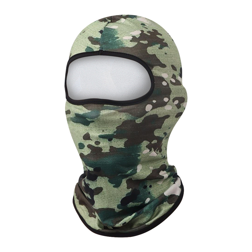 Cross-border balaclava jungle camouflage face mask sweat-absorbent breathable quick-drying outdoor military fan tactical headgear