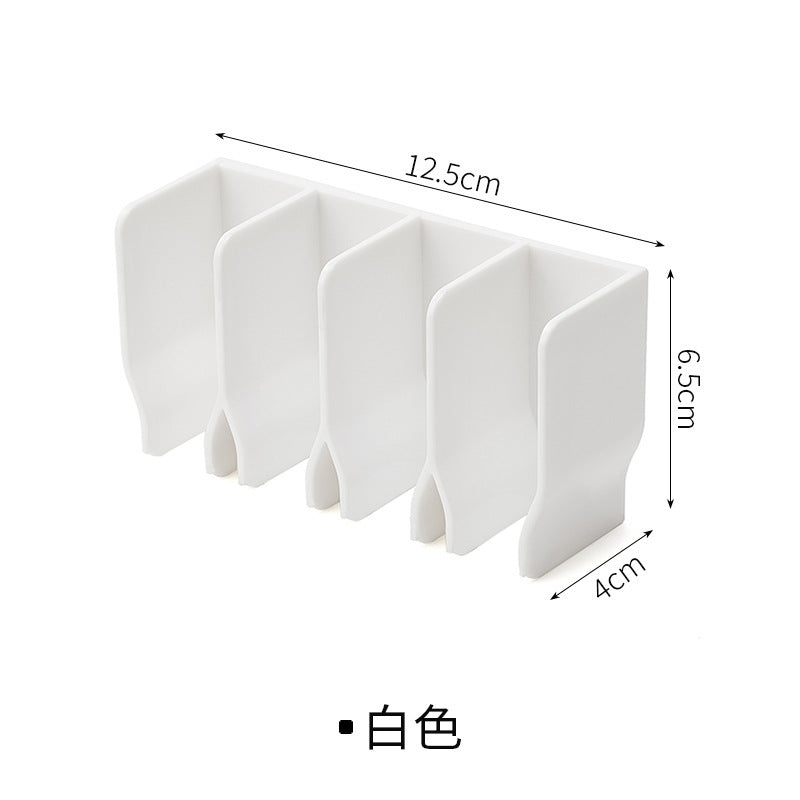 Wall-mounted non-perforated toilet facial cleanser storage rack cosmetics rack mirror cabinet toothpaste drain holder