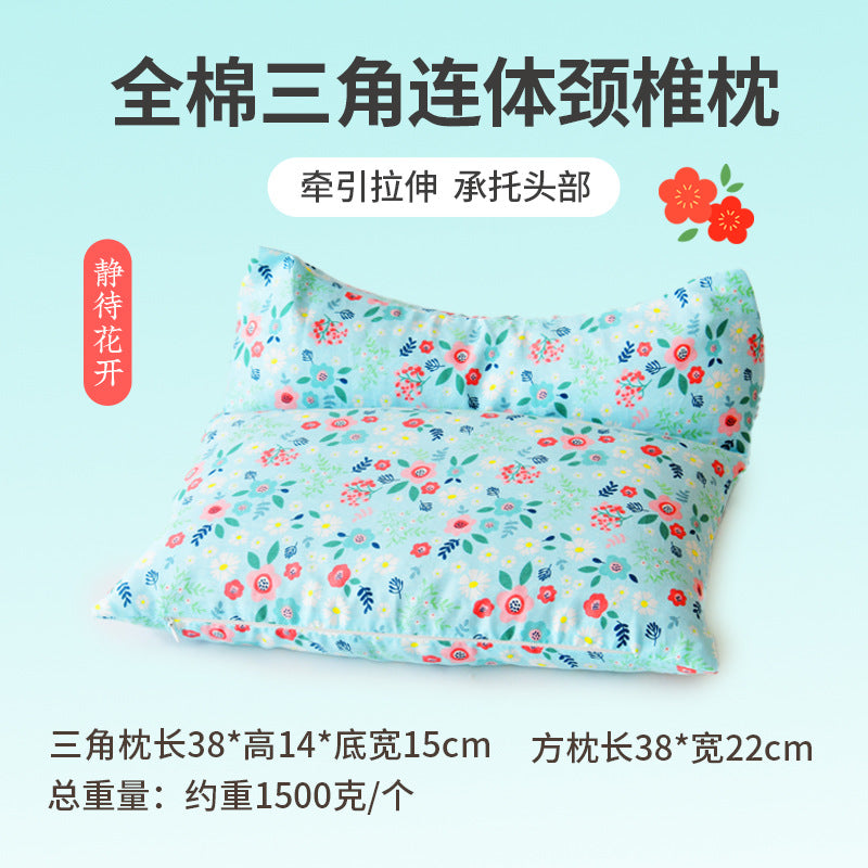 Wholesale Pure Cotton Pure Buckwheat Shell Diamond Cervical Pillow Household Adult Waist Pillow Nap Pillow Wholesale Buckwheat Pillow