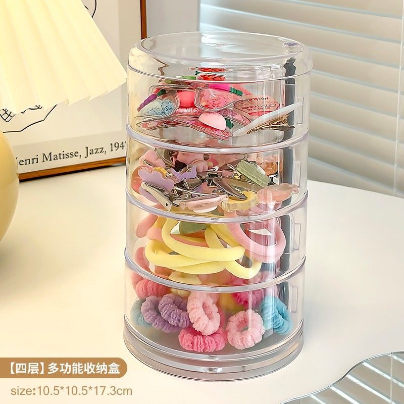 Cross-border TEMU Explosions Hair Accessories Storage Box Rotating Baby Hair Card Headwear Clip Little Girl's Headband Rubber Belt Jewelry