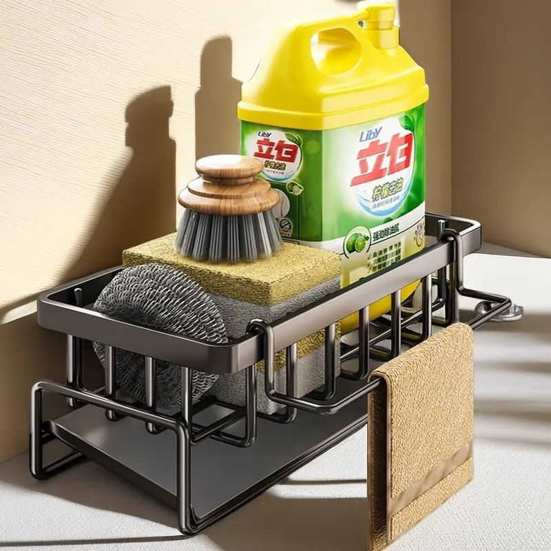 Cross-border Kitchen Drain Rack Sponge Rack Dish Rack Storage Rack Sink Drain Artifact Steel Ball Wash Sink Storage Rack
