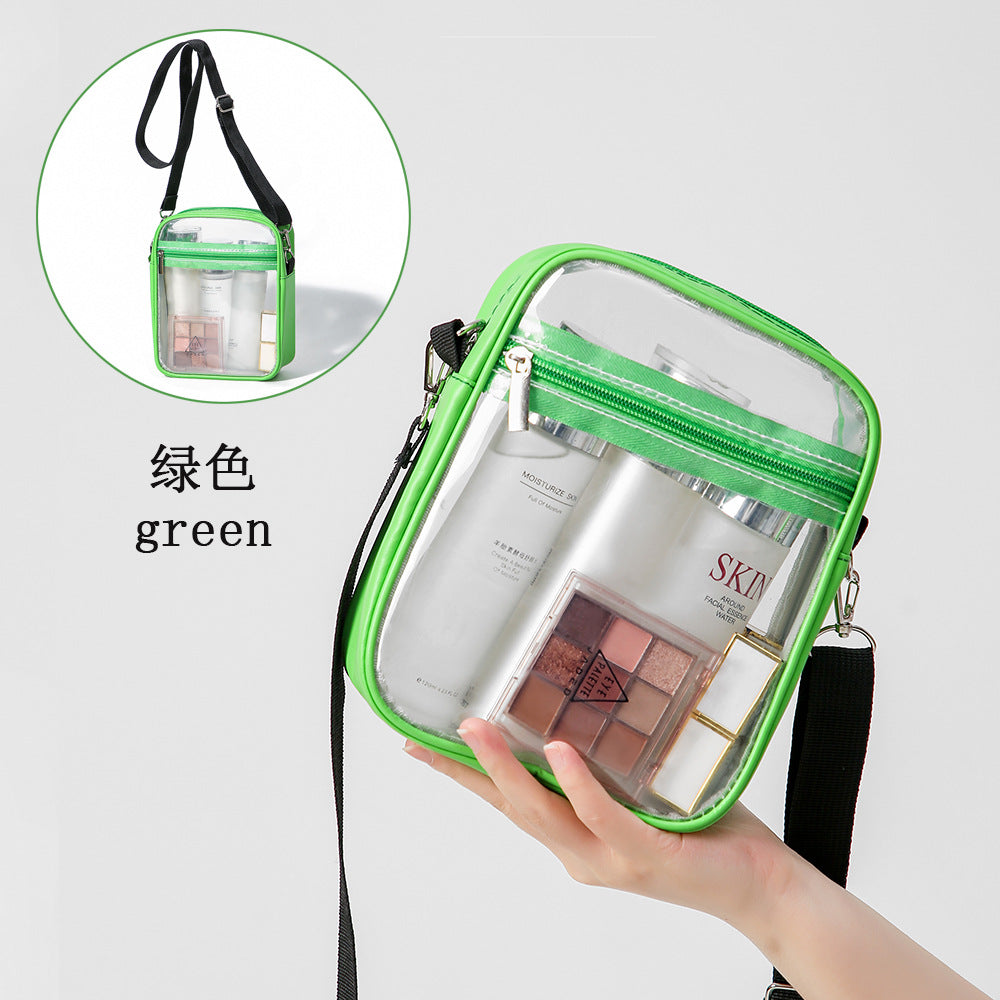 Waterproof PVC Transparent Small Square Bag Portable Makeup Wash Bag Swimming Bag Travel Beach Bag Daily Collocation Storage