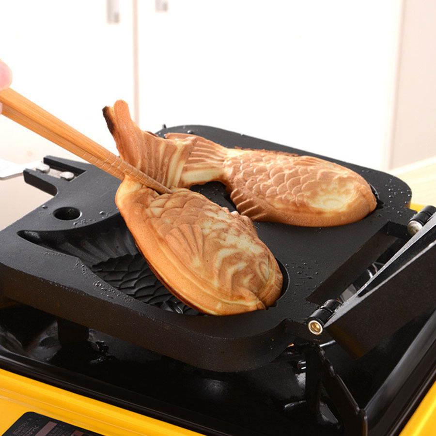 Foreign Trade Cross-Border Direct Sales Aluminum Waffle Snapper Barbecue Plate Frying Pan Mold Uncoated Non-Stick Pan Wholesale