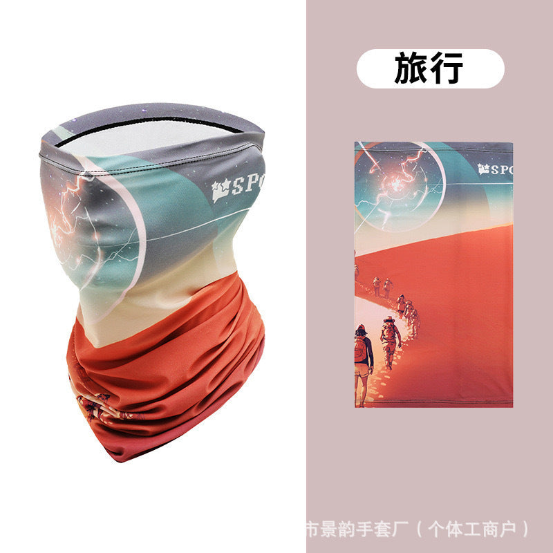 Sun Protection Ice Sleeve Set Cross-Border Ice Silk Sleeve Mask for Driving and Cycling European and American Style Men's Special Sun Protection for Construction Sites
