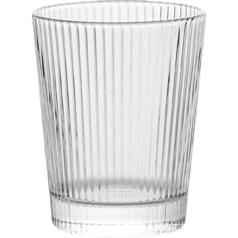 Hotel Hotel Guest Room Glass Mouthwash Cup Restaurant Vertical Pattern Water Cup Beer Cup Commercial Household Tea Cup Thick Glass