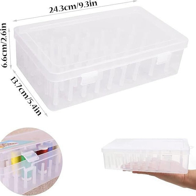Factory Direct Sales Cross-Border Large-Capacity Sewing Box 42-Axis Needlework Sewing Tool Storage Box Plastic Pp Sewing Storage