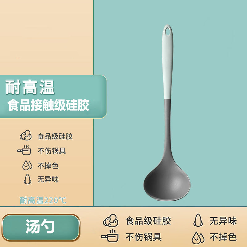 Household Silicone Spatula, Two-Tone Silicone Cooking Spatula, Kitchen Cooking Spoon, High-Temperature Resistant Spatula Set Wholesale
