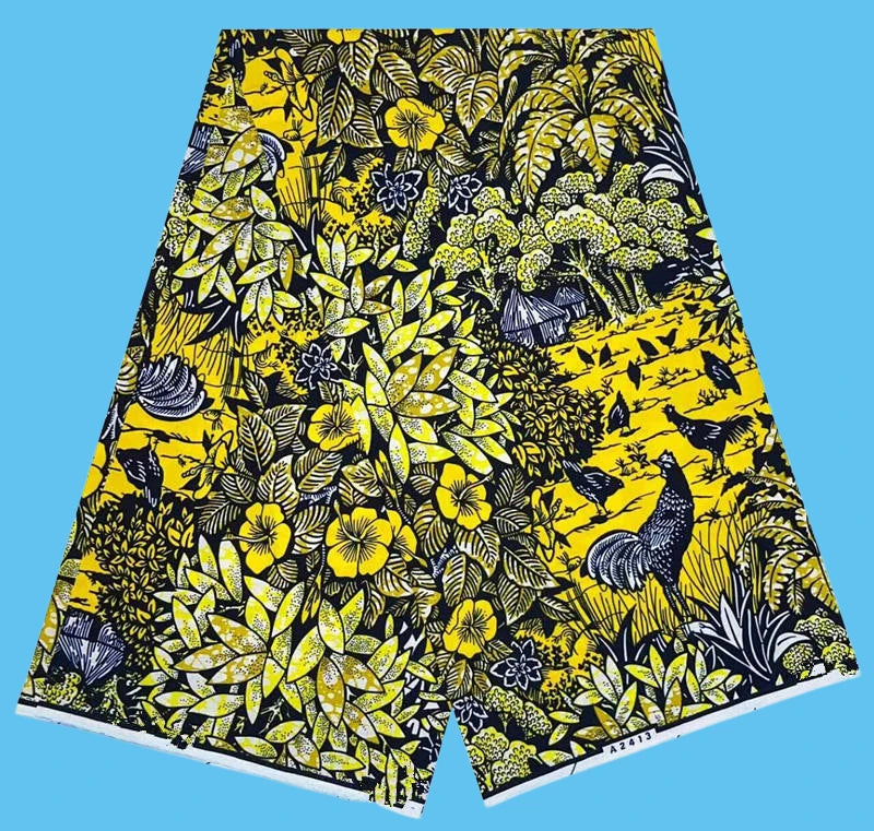 Ankara Fabric African Real Wax Print Cotton 100% New Design 2024 Tissus Wax Africain Patchwork Fabric For Dress 6yard Sales Soft