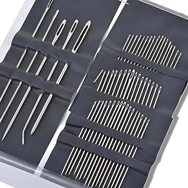 Stainless Steel Big Eye Hand Sewing Needles Set with Different Sizes for Sewing Needlework Embroidery Needles