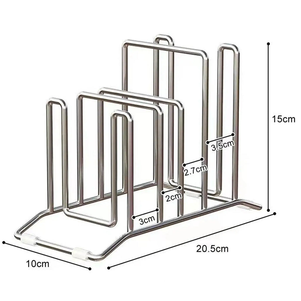 Stainless Steel Pot Lid Storage Rack Multifunction Cutting Board Kitchen Placement Rack Pot Utensils For Household Kitchen Rack