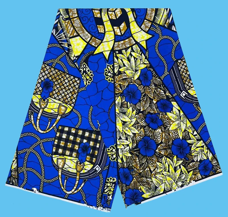 Ankara Fabric African Real Wax Print Cotton 100% New Design 2024 Tissus Wax Africain Patchwork Fabric For Dress 6yard Sales Soft