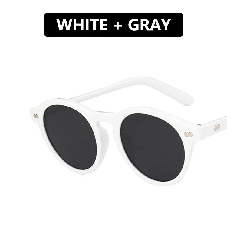 Retro Fashion Sunglasses for Men Women Vintage Small Round Frame Sun Glasses Yellow Lens UV400 Goggles Shades Eyewear