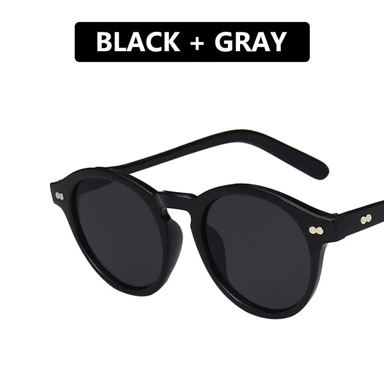 Retro Fashion Sunglasses for Men Women Vintage Small Round Frame Sun Glasses Yellow Lens UV400 Goggles Shades Eyewear