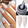 MEET ACROSS 7ml Quick Extension Gel Nail Polish Glitter Pink Gold Purple Milky White UV Gel Finger Prolong Varnish For Nails