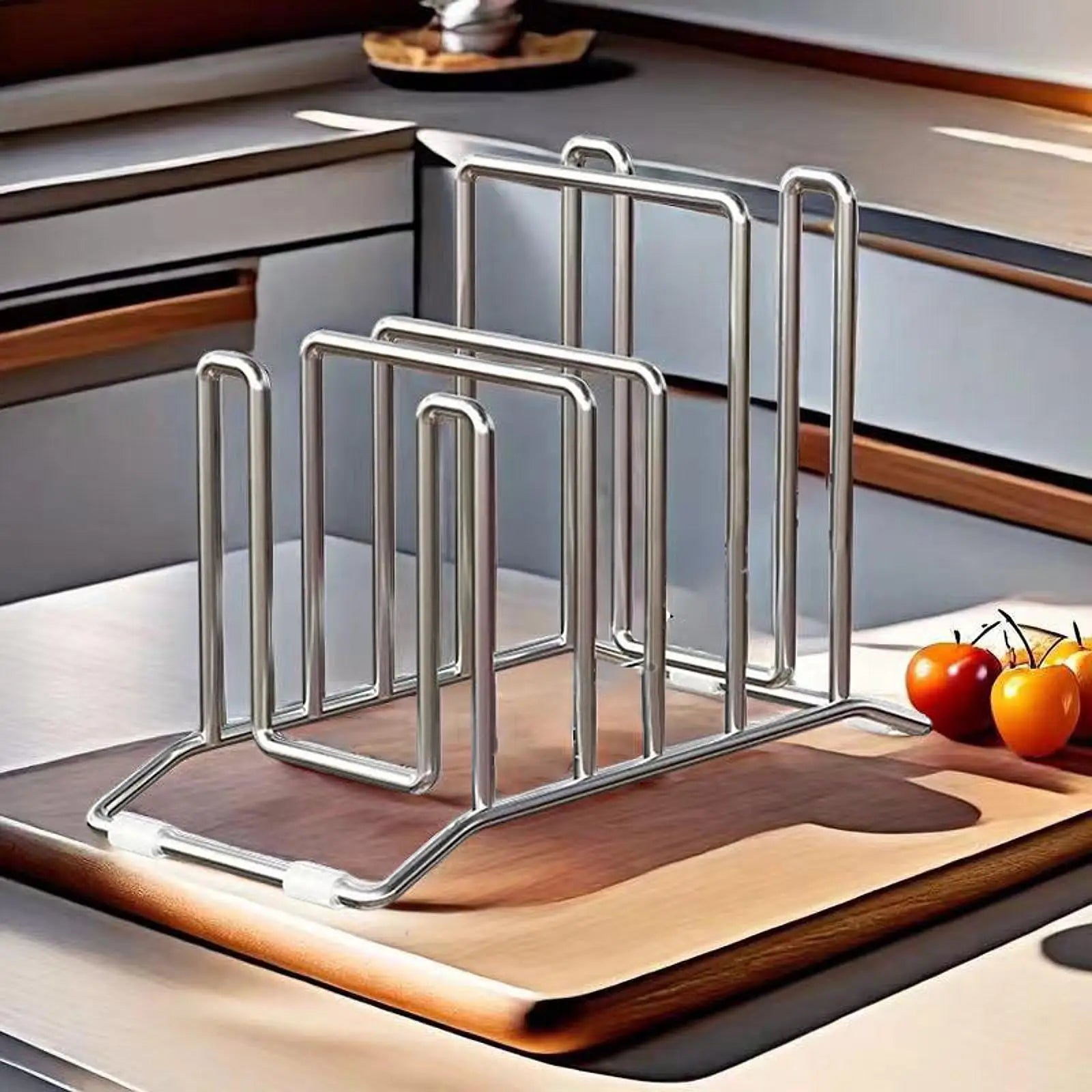 Stainless Steel Pot Lid Storage Rack Multifunction Cutting Board Kitchen Placement Rack Pot Utensils For Household Kitchen Rack